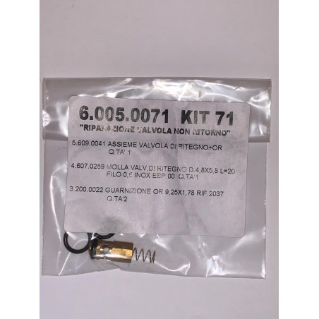 Kit 71 Riparazione valvola non ritorno lavor