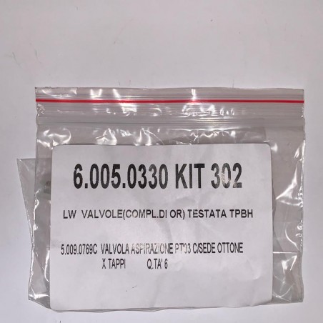 Lavor kit valvole + o-ring per  testata TPBH Kit 302