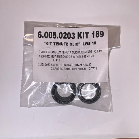 Lavor kit tenute olio d.18 + guarnizione KIT 189