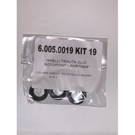 Lavor kit 3 tenute olio pompa Partner 14x22x5/7